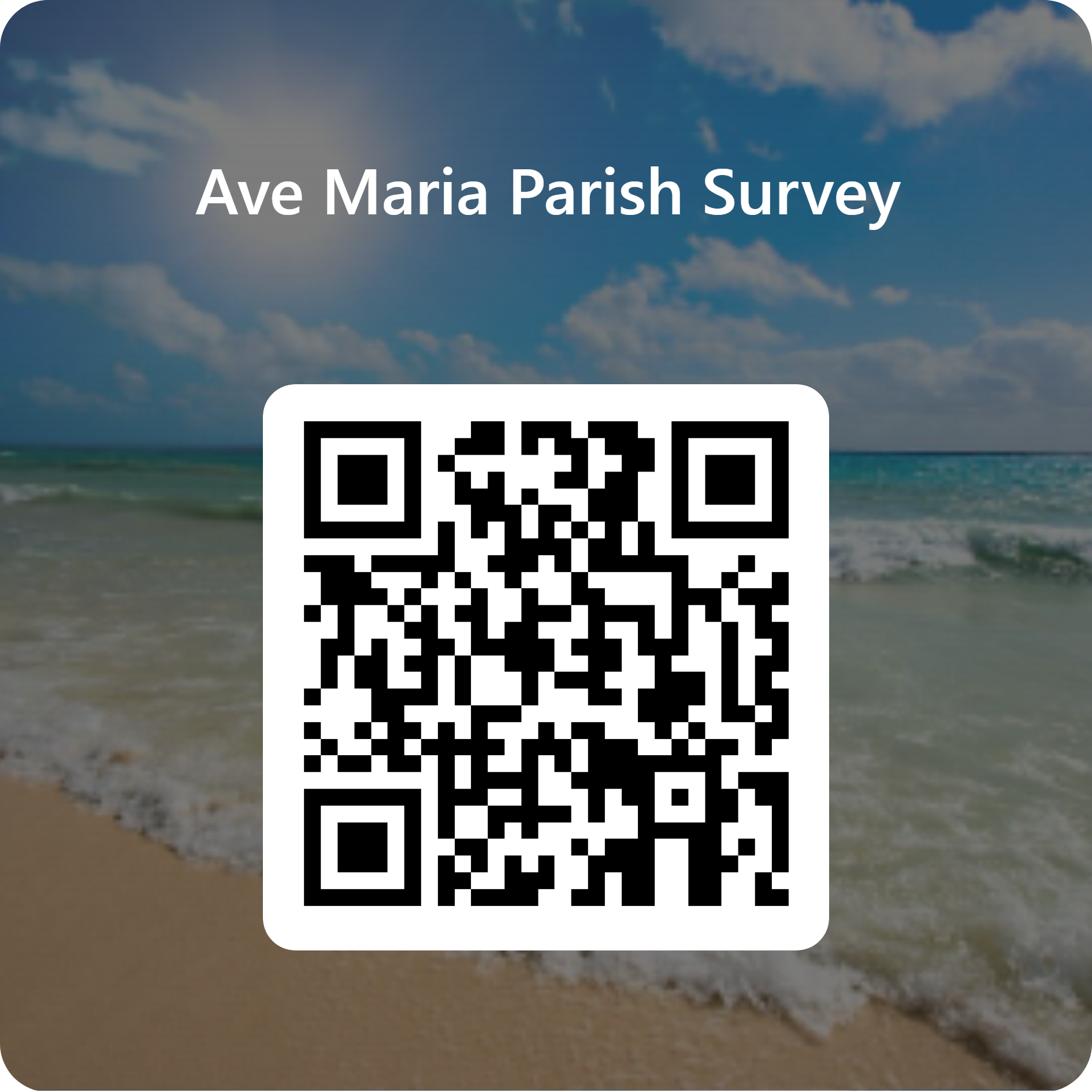 QRCode for Ave Maria Parish Survey